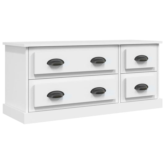 TV-skab Hvid 100x35,5x45 cm Træ Materiale