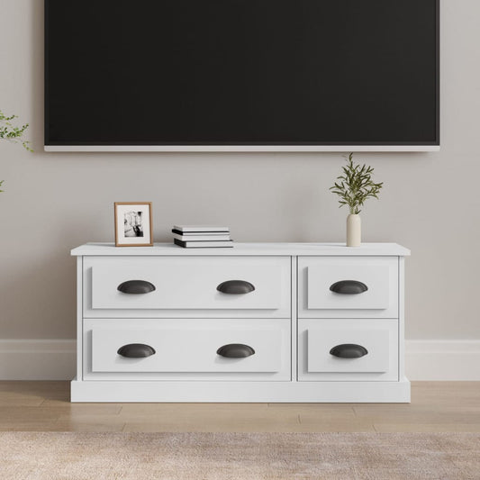 TV-skab Hvid 100x35,5x45 cm Træ Materiale