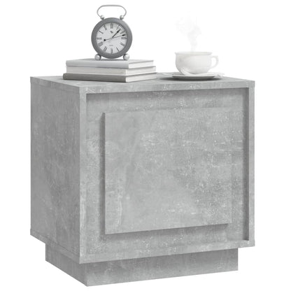 Nachttische 2 Stk. Betongrau 44x35x45 cm Holzwerkstoff
