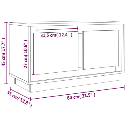 TV-Schrank Grau Sonoma 80x35x45 cm Holzwerkstoff