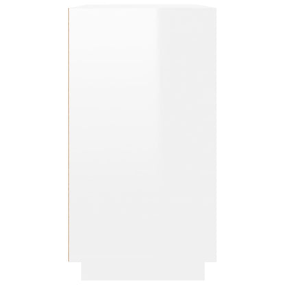 Sideboard Hochglanz-Weiß 80x34x75 cm Holzwerkstoff