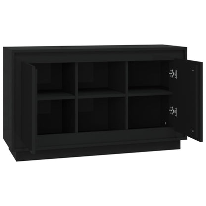 Skænk Sort 102x35x60 cm Træ Materiale