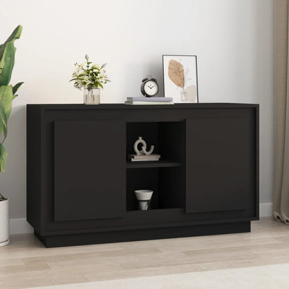 Skænk Sort 102x35x60 cm Træ Materiale