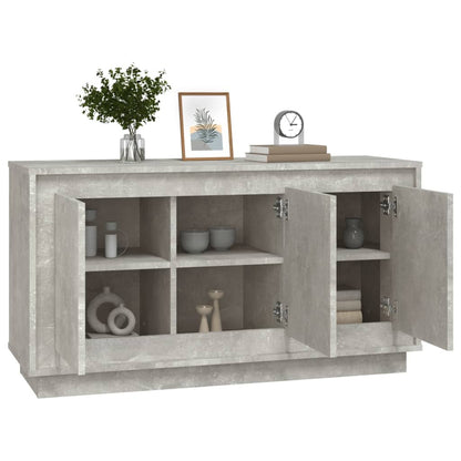 Skænk Beton Grå 102x35x55 cm Træ Materiale