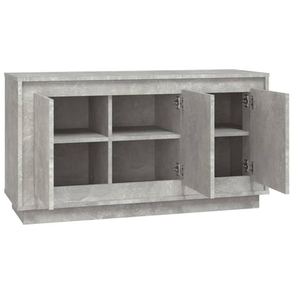 Skænk Beton Grå 102x35x55 cm Træ Materiale