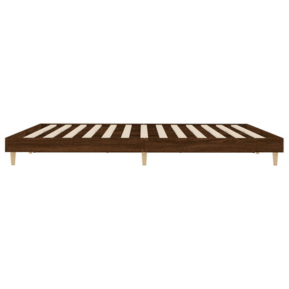 Bettgestell ohne Matratze Braun Eichen-Optik 200x200 cm