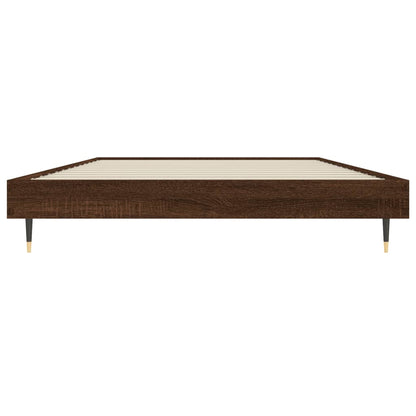 Bettgestell ohne Matratze Braun Eiche 100x200 cm Holzwerkstoff