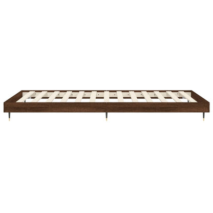 Bettgestell ohne Matratze Braun Eiche 100x200 cm Holzwerkstoff