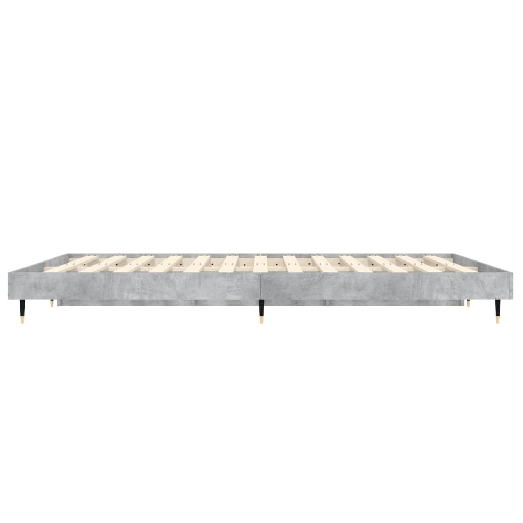 Sengeramme betongrå 120x190 cm træmateriale