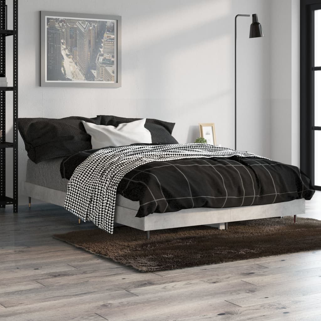 Sengeramme betongrå 120x190 cm træmateriale