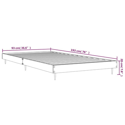 Bettgestell Betongrau 90x190 cm Holzwerkstoff