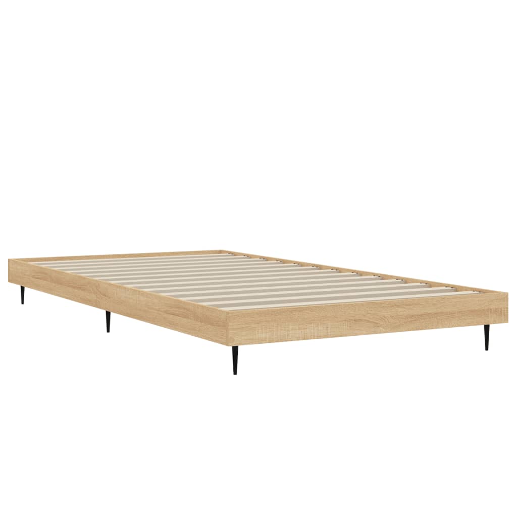 Bettgestell ohne Matratze Sonoma-Eiche 100x200 cm Holzwerkstoff