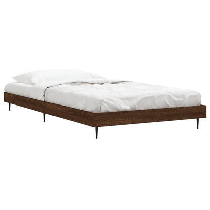 Bettgestell ohne Matratze Braun Eiche 100x200 cm Holzwerkstoff