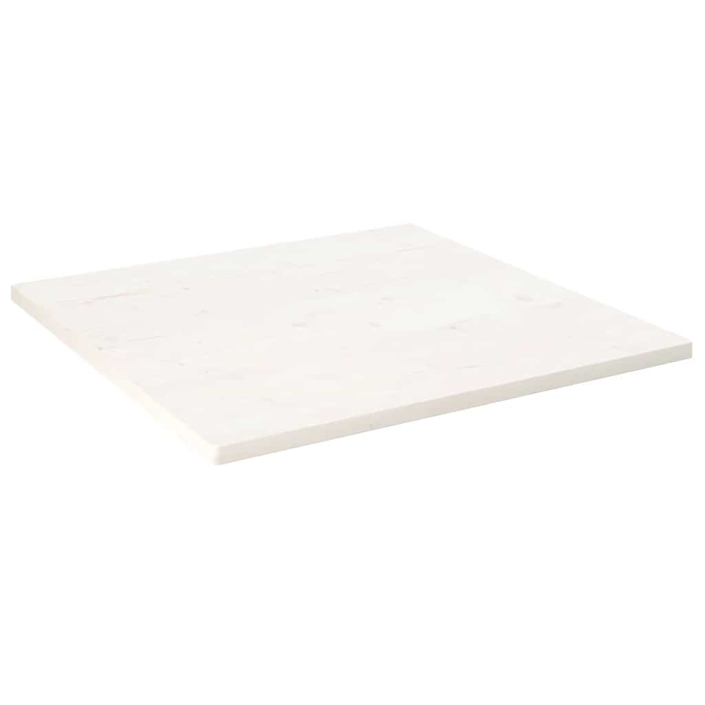 Tischplatte Weiß 70x70x2,5 cm Massivholz Kiefer Quadratisch
