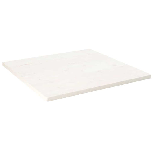 Tischplatte Weiß 70x70x2,5 cm Massivholz Kiefer Quadratisch
