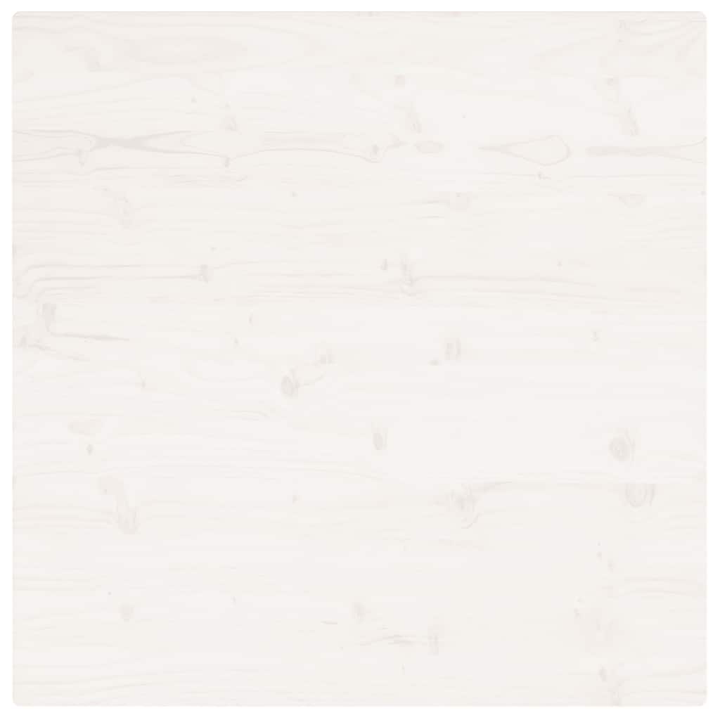 Tischplatte Weiß 70x70x2,5 cm Massivholz Kiefer Quadratisch