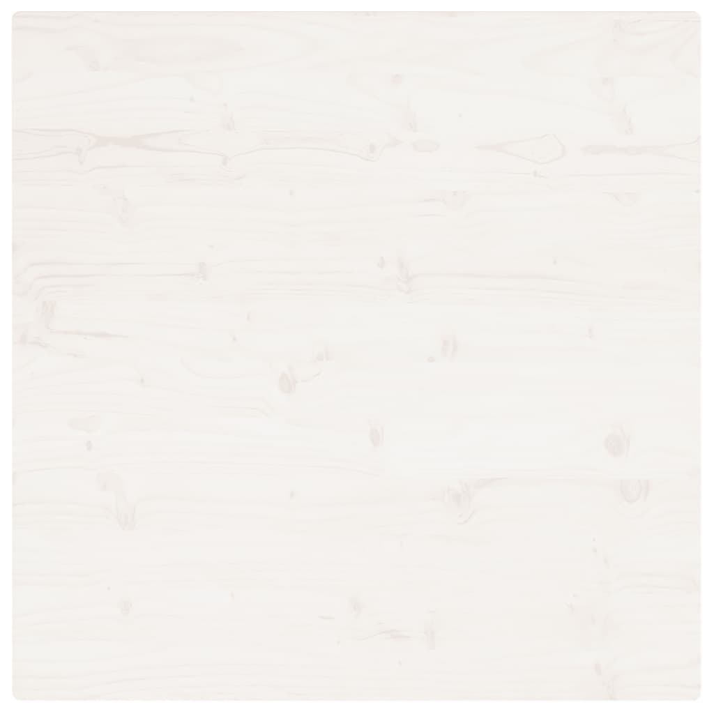 Tischplatte Weiß 80x80x2,5 cm Massivholz Kiefer Quadratisch