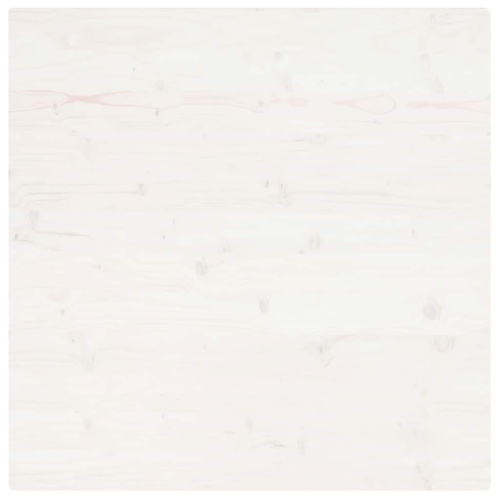 Tischplatte Weiß 80x80x2,5 cm Massivholz Kiefer Quadratisch