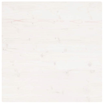 Tischplatte Weiß 80x80x2,5 cm Massivholz Kiefer Quadratisch