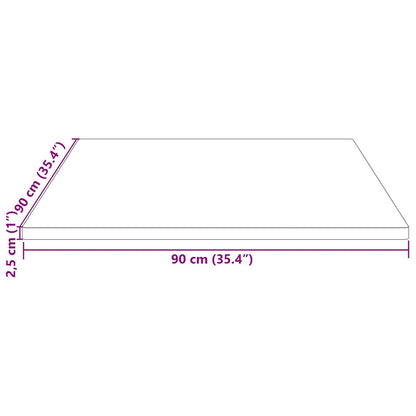 Tischplatte 90x90x2,5 cm Massivholz Kiefer Quadratisch