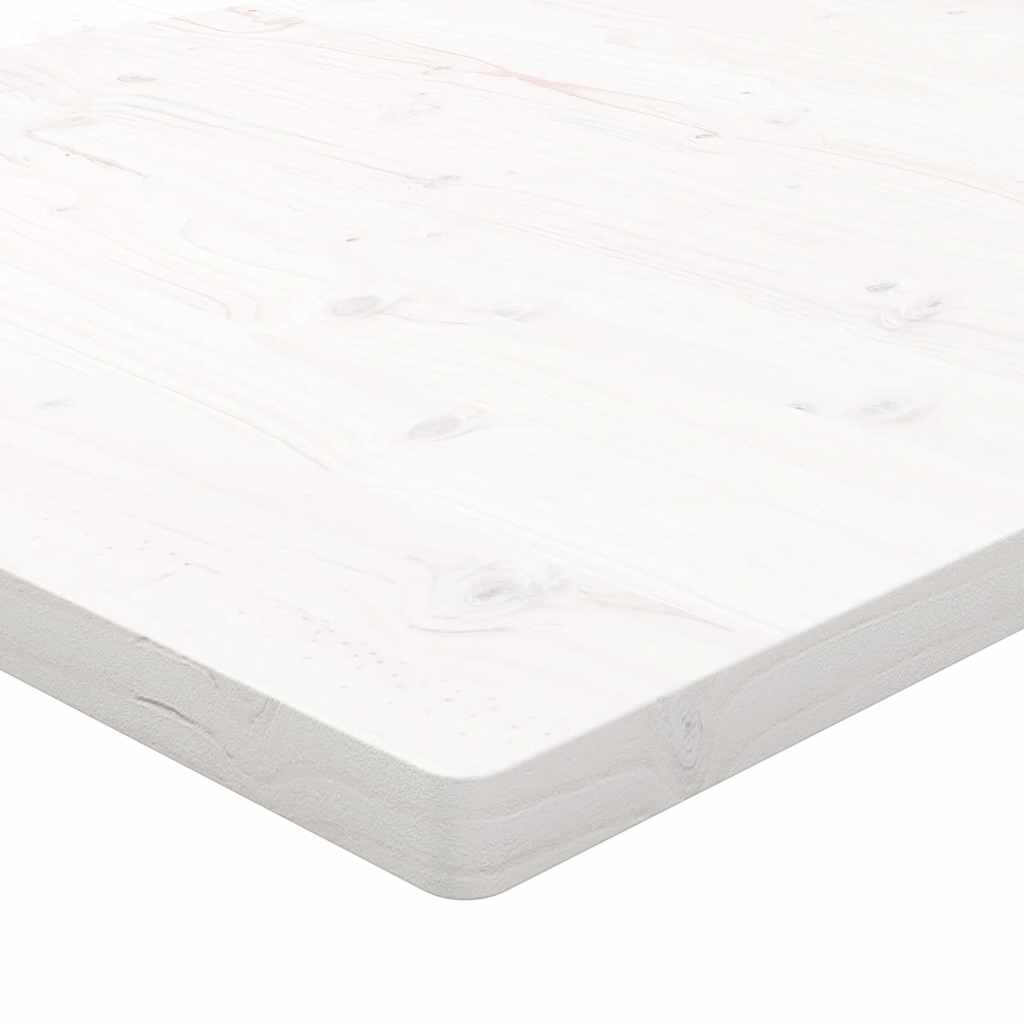 Tischplatte Weiß 90x90x2,5 cm Massivholz Kiefer Quadratisch