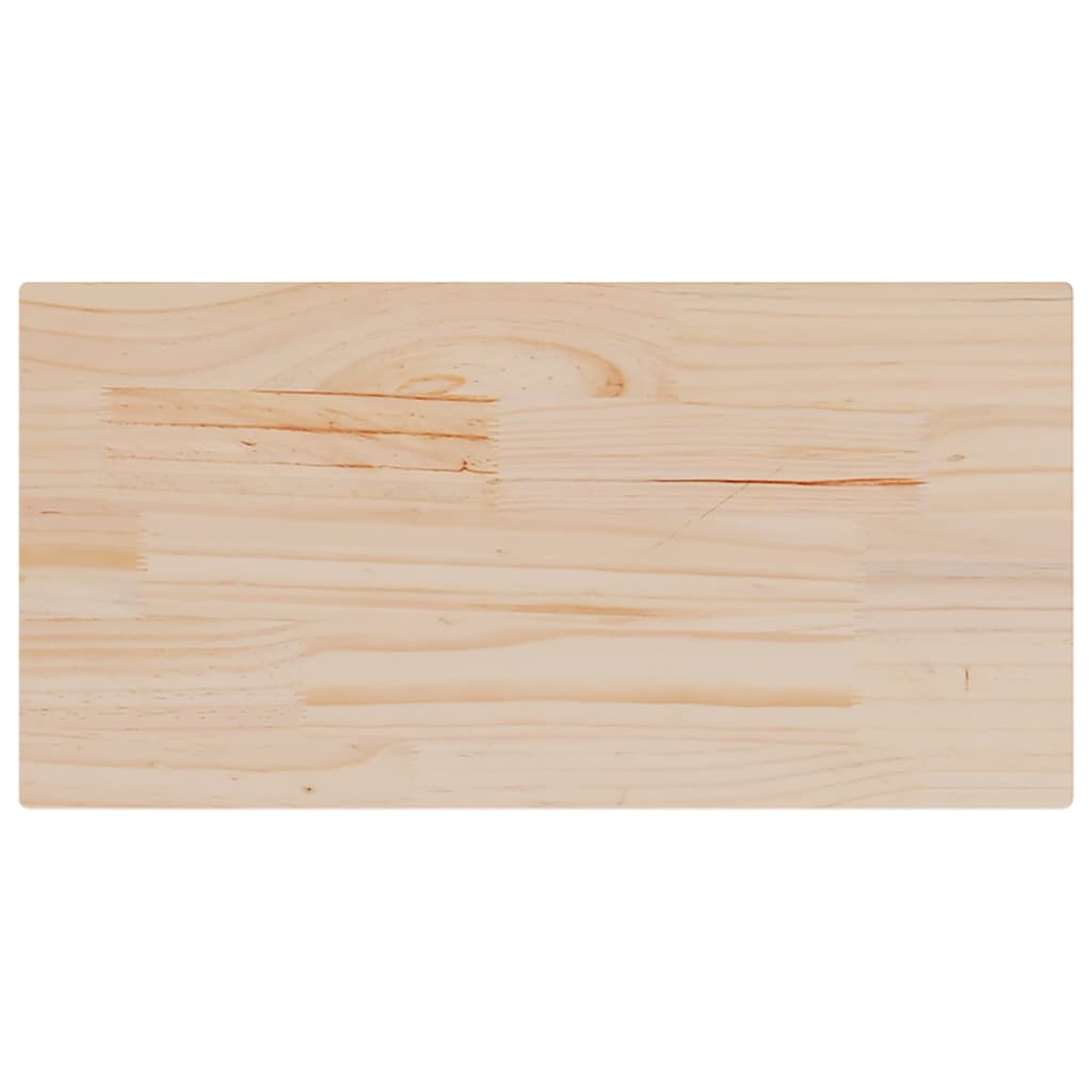 Tischplatte 80x40x2,5 cm Massivholz Kiefer Rechteckig
