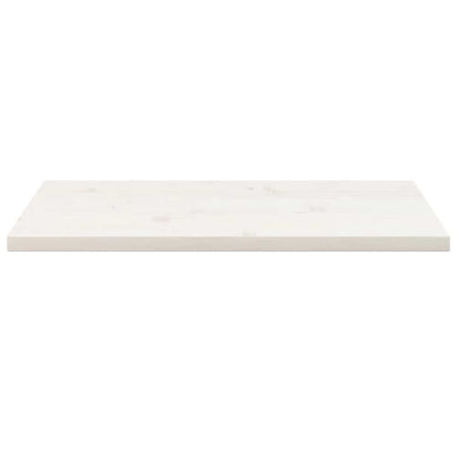 Tischplatte Weiß 80x40x2,5 cm Massivholz Kiefer Rechteckig