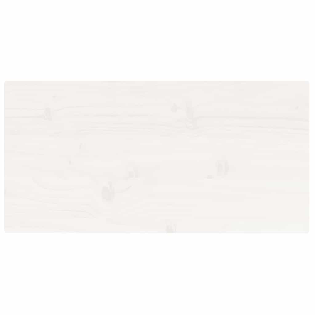 Tischplatte Weiß 80x40x2,5 cm Massivholz Kiefer Rechteckig