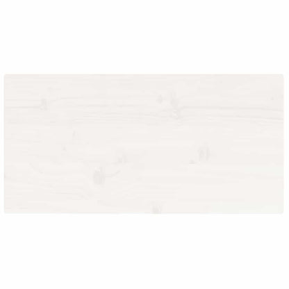 Tischplatte Weiß 80x40x2,5 cm Massivholz Kiefer Rechteckig