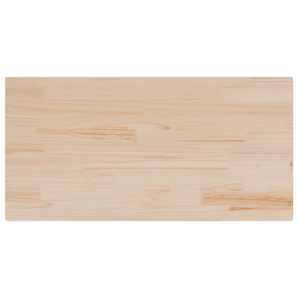 Tischplatte 100x50x2,5 cm Massivholz Kiefer Rechteckig