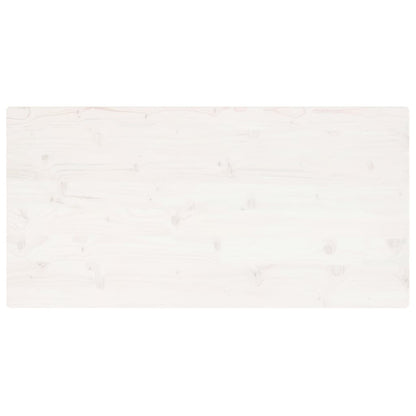 Tischplatte Weiß 100x50x2,5 cm Massivholz Kiefer Rechteckig