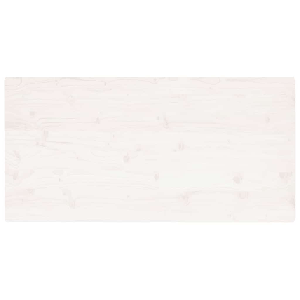 Tischplatte Weiß 100x50x2,5 cm Massivholz Kiefer Rechteckig