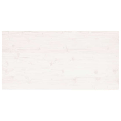 Tischplatte Weiß 100x50x2,5 cm Massivholz Kiefer Rechteckig