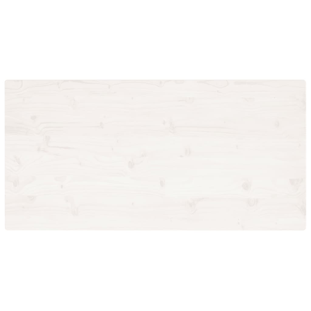 Tischplatte Weiß 110x55x2,5 cm Massivholz Kiefer Rechteckig