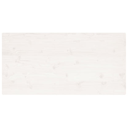 Tischplatte Weiß 110x55x2,5 cm Massivholz Kiefer Rechteckig