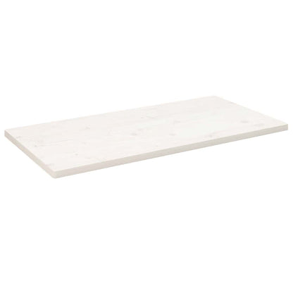 Tischplatte Weiß 100x60x2,5 cm Massivholz Kiefer Rechteckig