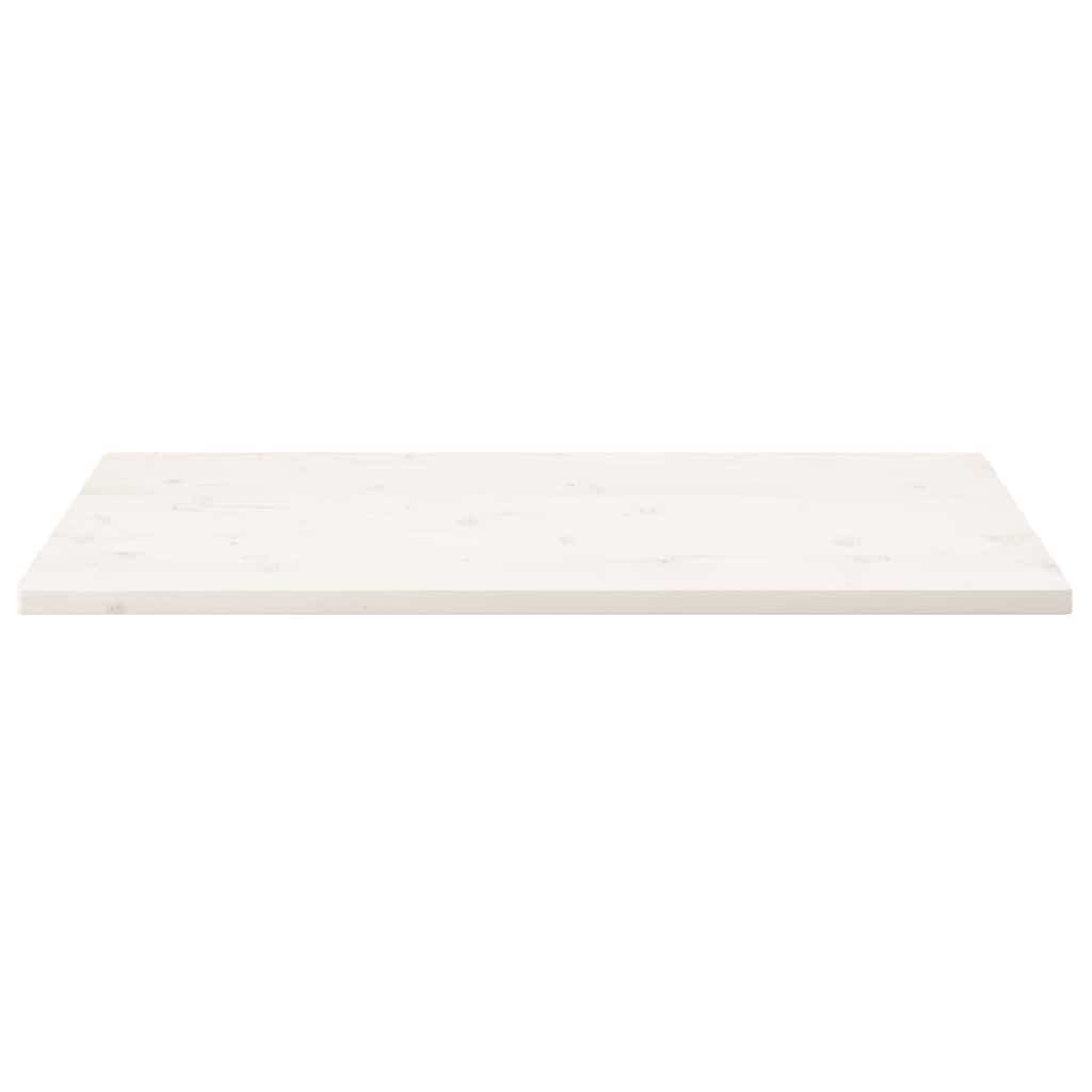 Tischplatte Weiß 100x60x2,5 cm Massivholz Kiefer Rechteckig