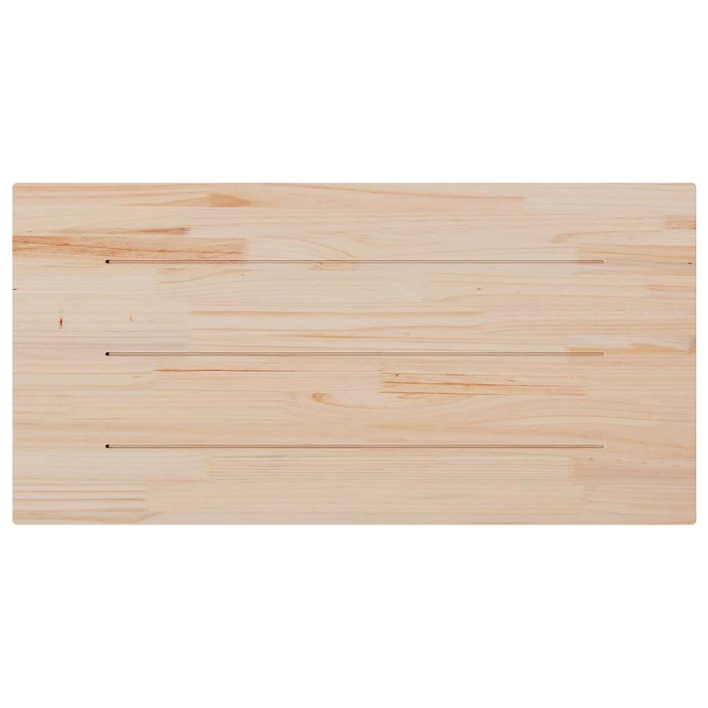 Tischplatte Weiß 100x60x2,5 cm Massivholz Kiefer Rechteckig
