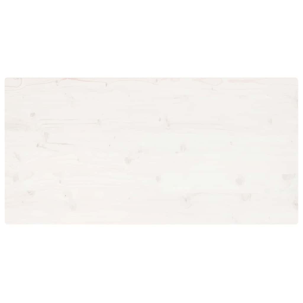 Tischplatte Weiß 100x60x2,5 cm Massivholz Kiefer Rechteckig