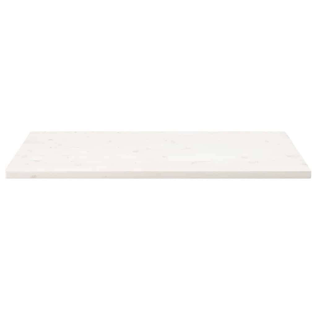 Tischplatte Weiß 110x60x2,5 cm Massivholz Kiefer Rechteckig
