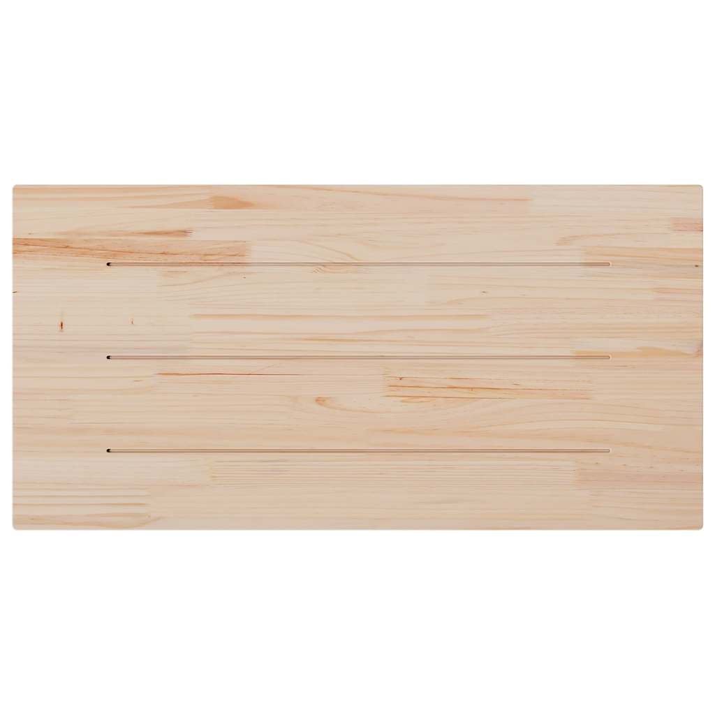 Tischplatte Weiß 110x60x2,5 cm Massivholz Kiefer Rechteckig