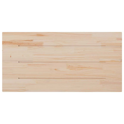 Tischplatte Weiß 110x60x2,5 cm Massivholz Kiefer Rechteckig