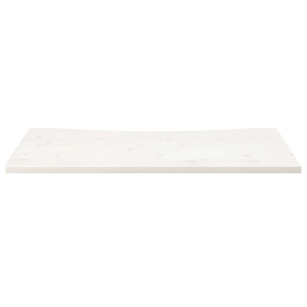 Schreibtischplatte Weiß 100x60x2,5 cm Massivholz Kiefer