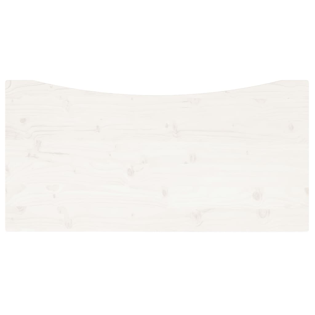 Schreibtischplatte Weiß 100x60x2,5 cm Massivholz Kiefer