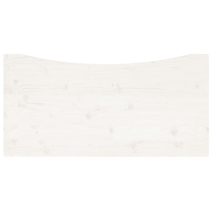 Schreibtischplatte Weiß 100x60x2,5 cm Massivholz Kiefer