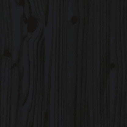 Mittelsofa mit Kissen Schwarz Massivholz Kiefer