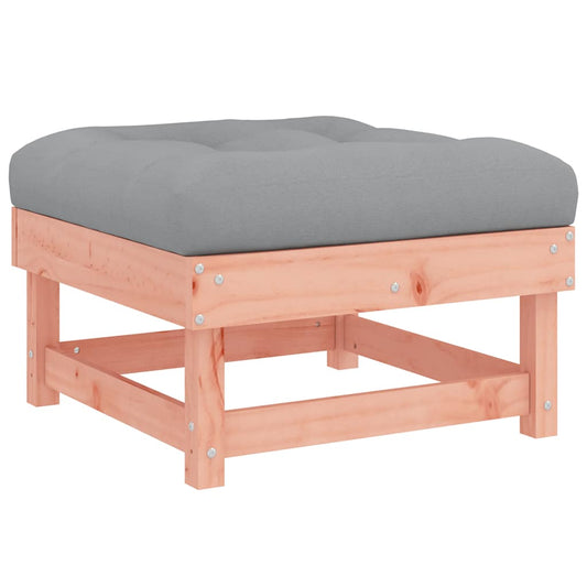 Gartenhocker mit Kissen Massivholz Douglasie