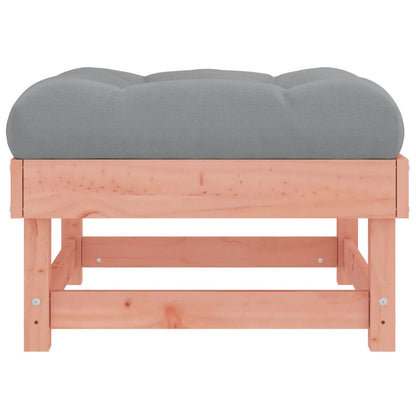 Gartenhocker mit Kissen Massivholz Douglasie