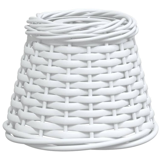 Lampenschirm Weiß Ø15x12 cm Korbweide