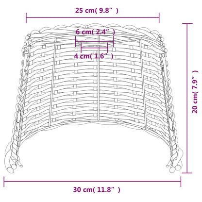 Lampenschirm Braun Ø30x20 cm Korbweide